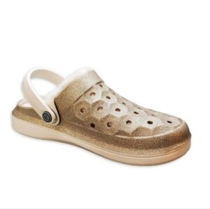 NEW Joybees gold glitter lined clog shoes wmns sz 6